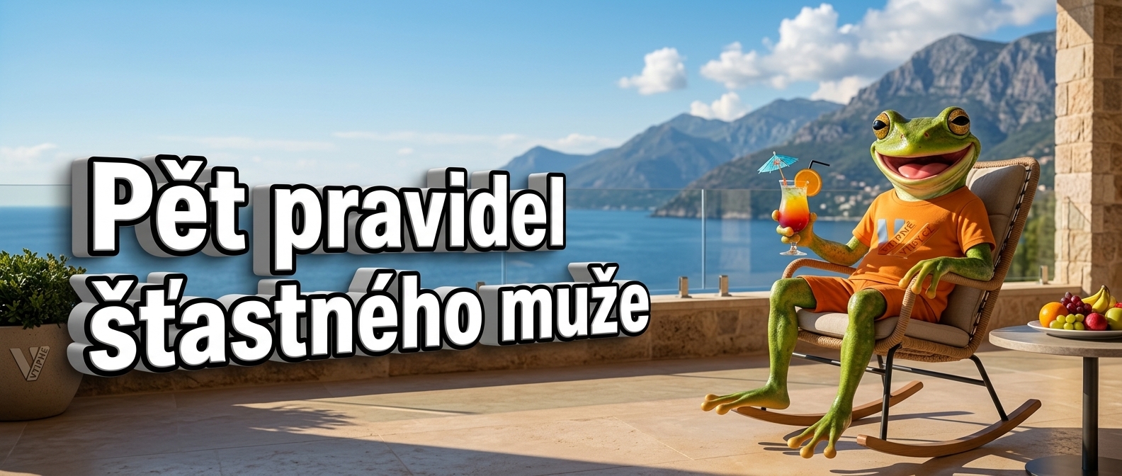 Vtipný text - pět pravidel šťastného muže