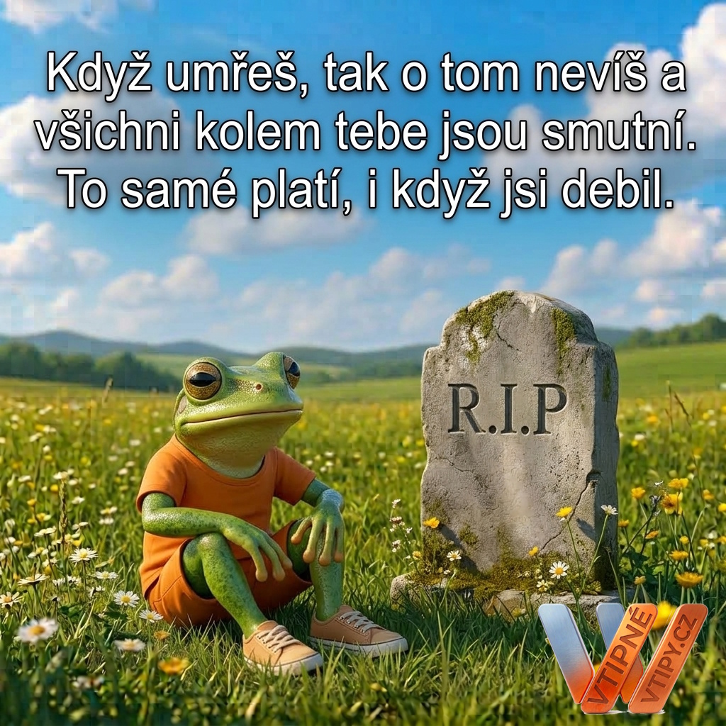 Vtipné MEME - když umřeš