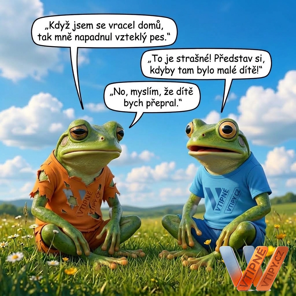 Kreslený vtip - Vzteklý pes
