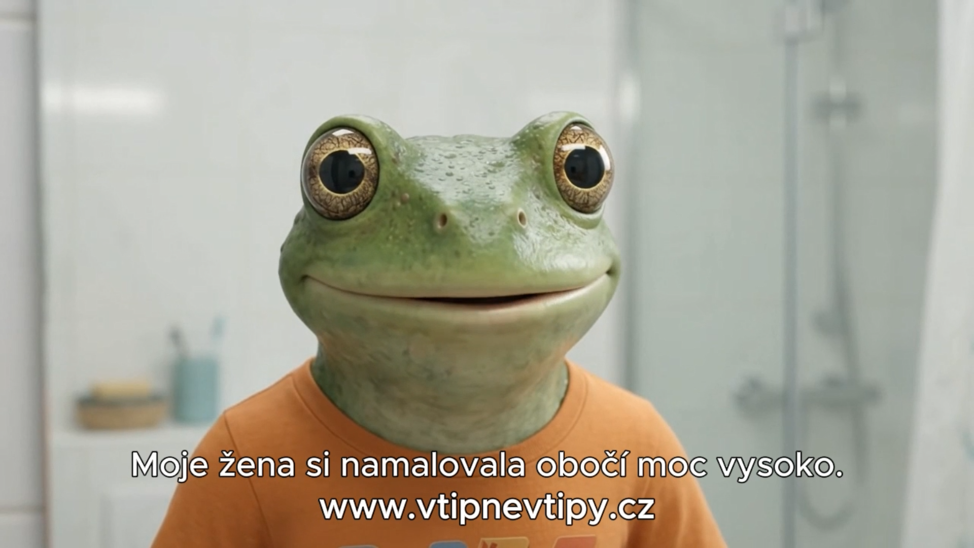 Vtipné vtipy - Namalované obočí