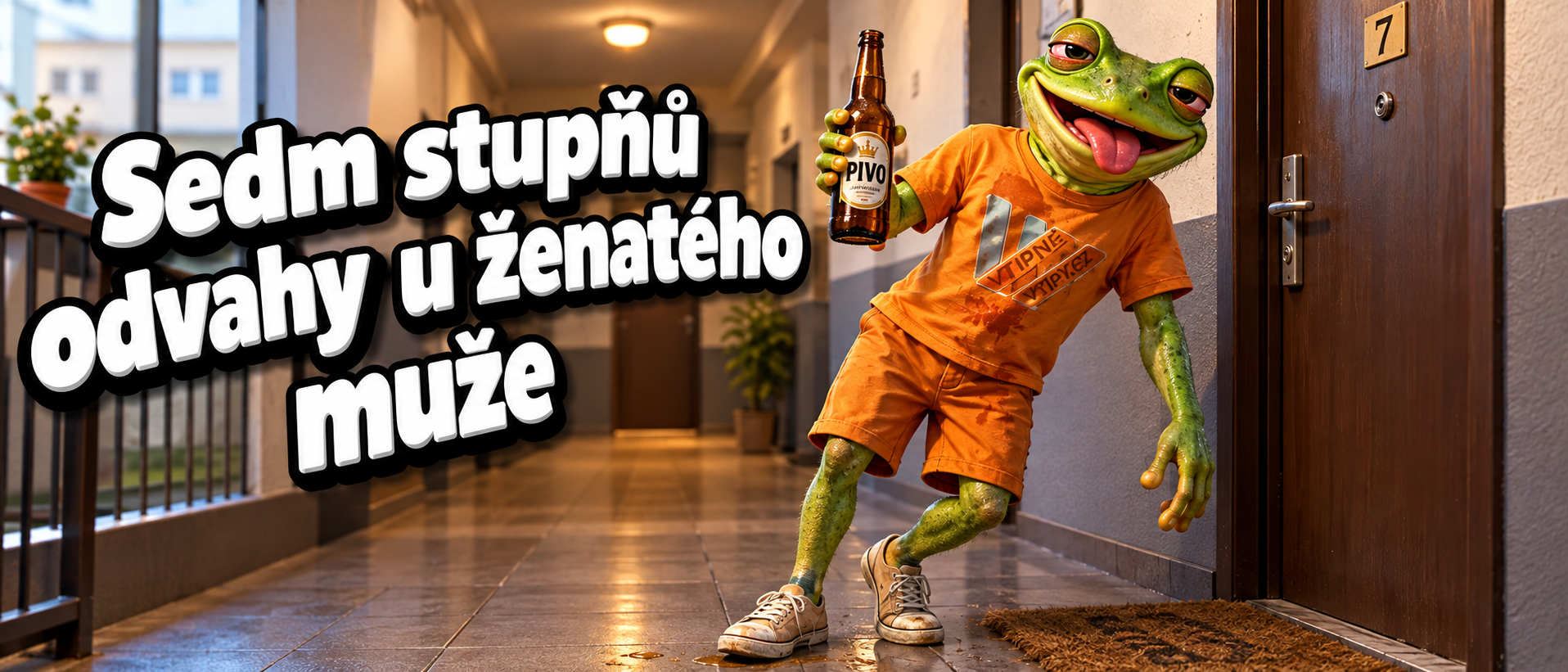 Vtipný text - Sedm stupňů odvahy ženatého muže